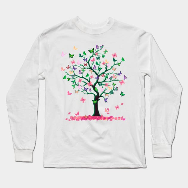 Funny Butterfly tree Saying Classic Fit mother's day gift Long Sleeve T-Shirt by Daniel white